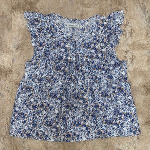 Abercrombie & Fitch Floral Ruffle Babydoll Tank
